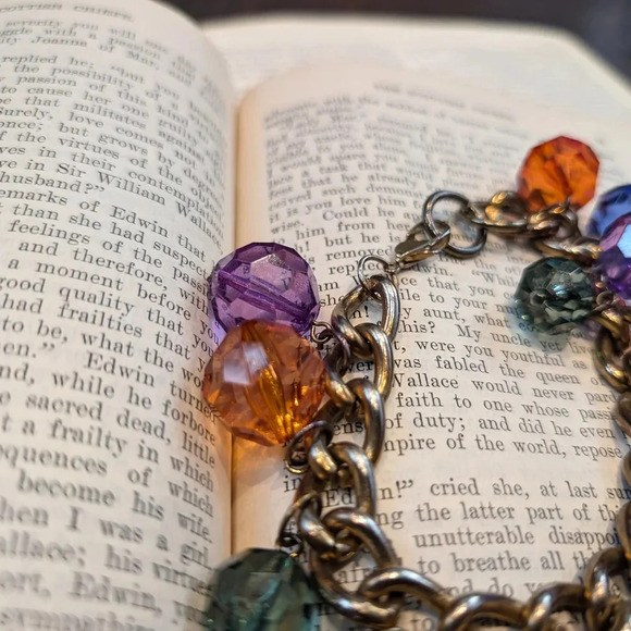 Multicolor Gemstone Charm Bracelet - Picture 4 of 7